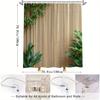Cortină de duș pentru grădină tropicală - Gard de bambus, Foliș verde luxuriant, Poliester, Decor senin pentru baie, Ambiantă naturală