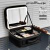 Women's Professional LED Mirror Makeup Box - Large Capacity Portable Cosmetic Storage Bag