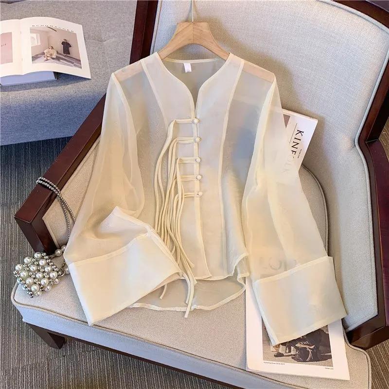 New Chinese Style Retro Simple Buckle Sun Protection Clothing Loose Breathable Top Temperament Jacket