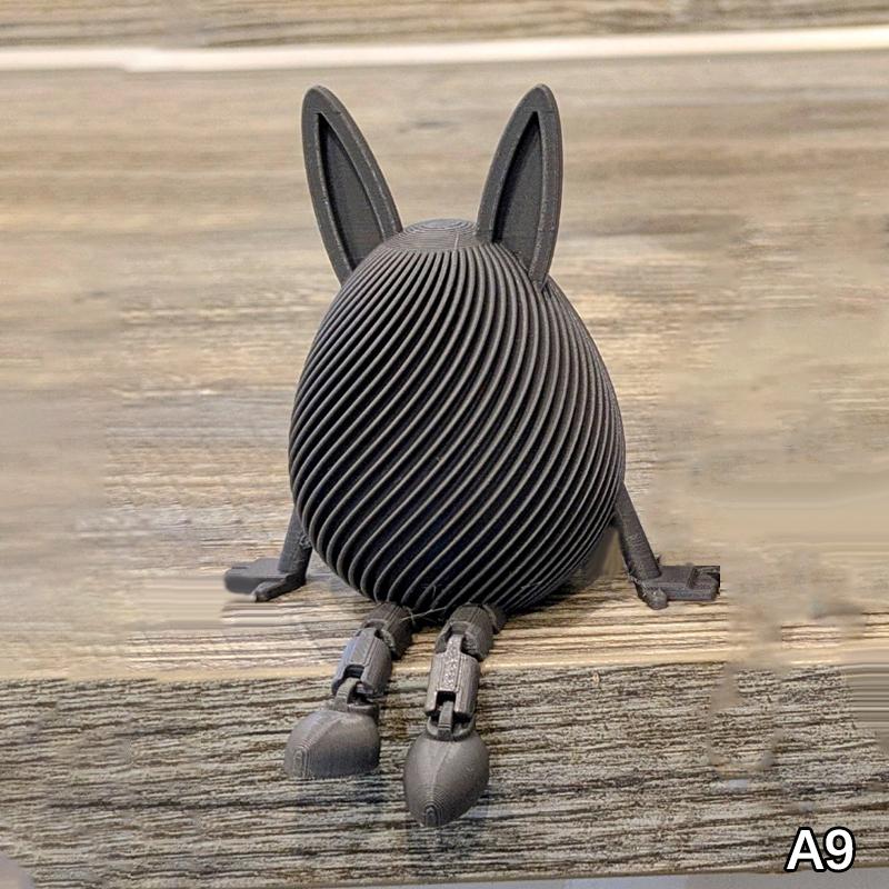 

3D Easter Rabbit Egg Model With Movable Joints Egg Ornament Articulated Egg Statue Home Office Decor Easter Decor Perfect Gift A9