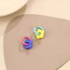 Summer Dopamine Earrings Small Fresh Contrasting Color Design Flower Stud Earrings Sweet Cute Niche Earrings