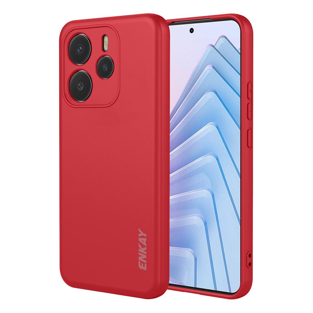 For Xiaomi Redmi Note 14 4G (163.25x76.55x8.16mm) Silicone Case Straight Edge Cell Phone Back Cover