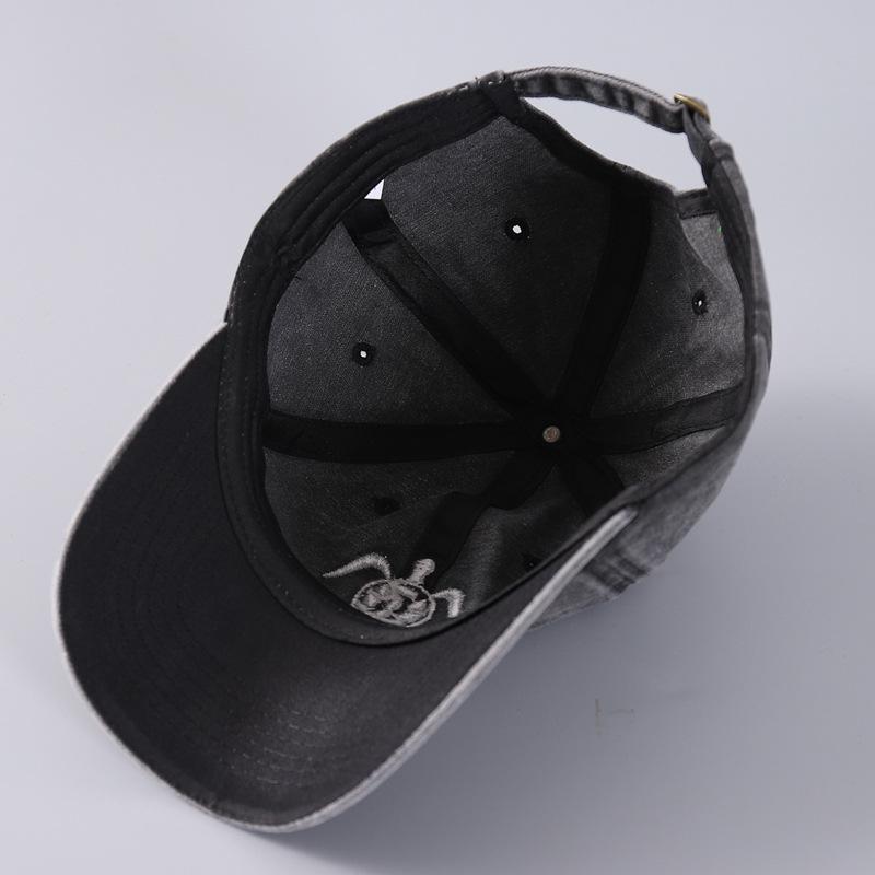Cotton Denim Baseball Cap Flying Turtle Personalized Retro Washed Cap