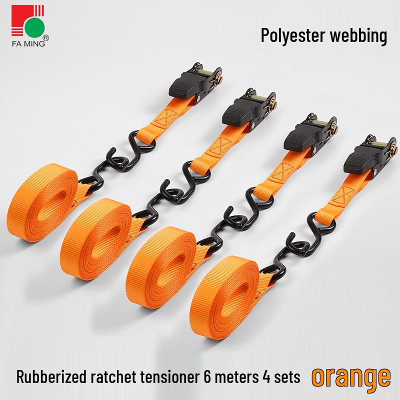 25mm Polyester Self-Driving Off-Road Luggage Ratchet Tie-Down Straps