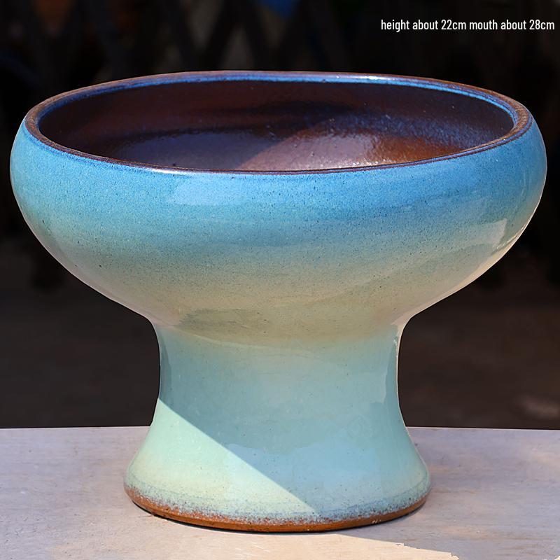 Minimalist Large Coarse Pottery Flower Pot for Succulents and Green Plants