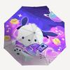 1pc Music-Themed Cute Rabbit Automatic Opening/Closing Umbrella with 3-Fold Design, 8-Bone Iron Frame, Suitable for Fans, Travel, Daily Use, and Gifts