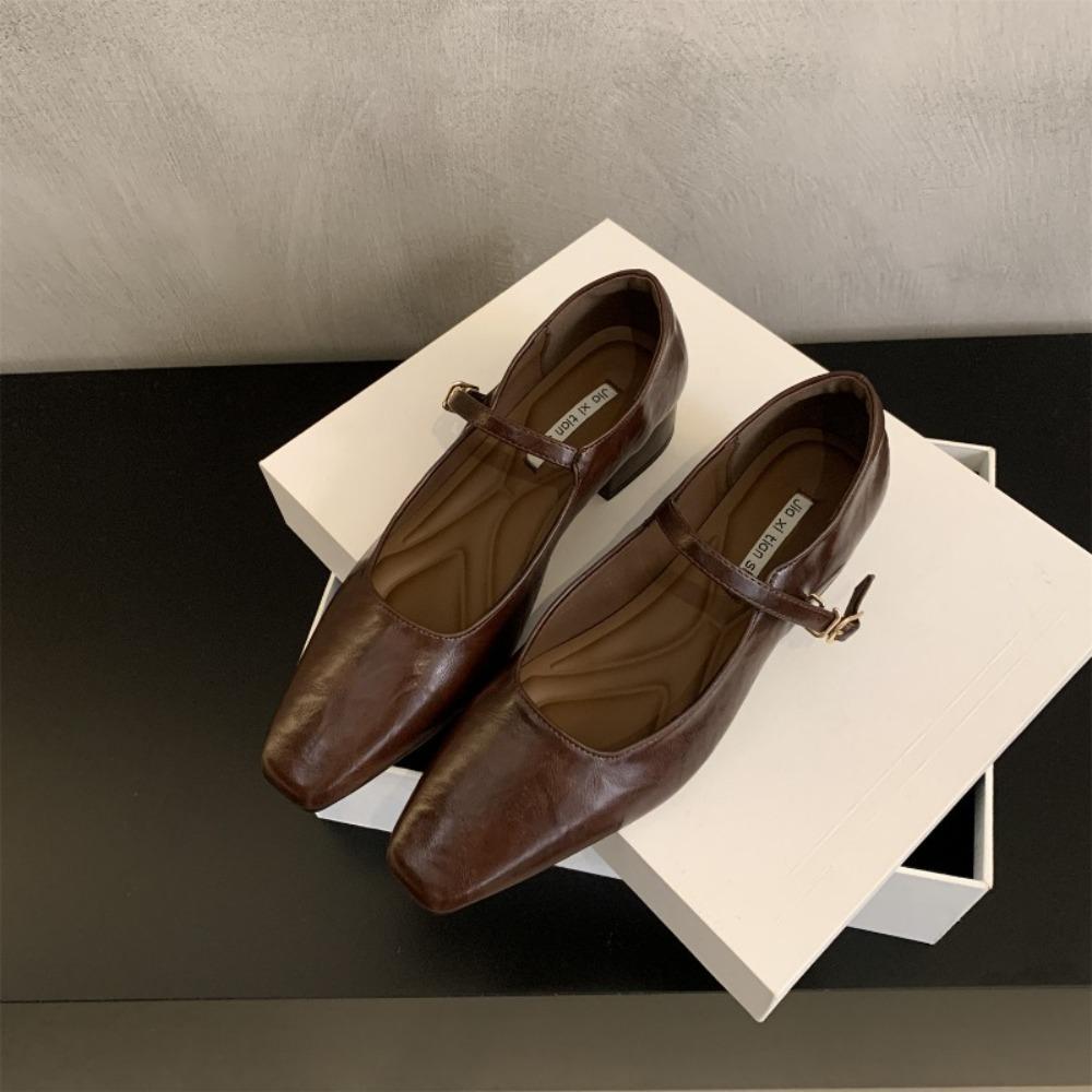British Platform Leather Mary Jane Shoes Ladies Designer Soft-soled Increase Women's Shoes Fashion Light Low-heeled Heels Female