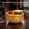 Chinese-Style Feng Shui Treasure Bowl Gold-Colored Decorative with Embossed