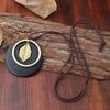 Leather Chain Wooden Pendant Necklace Boho Clothing Pendant Vintage Necklace  for Women Men