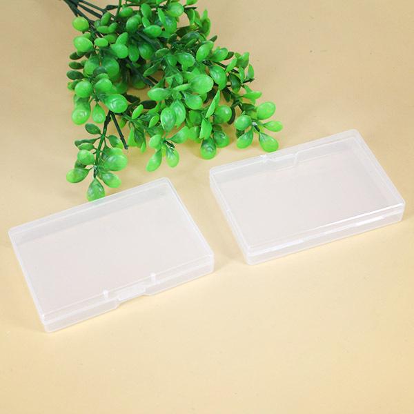 Clear PP 10x7x1.7 Rectangular Plastic Storage Box for Cards, Ornaments, and Small Tools