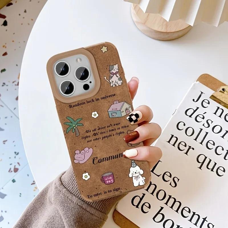 

Чехол для телефона из bonded leather с изображением таксы (Western Highland Dog Dachshund) для iPhone 16 Pro Max 15 14 Plus 13 12 11 XS X XR, противоударная задняя крышка iPhone XR