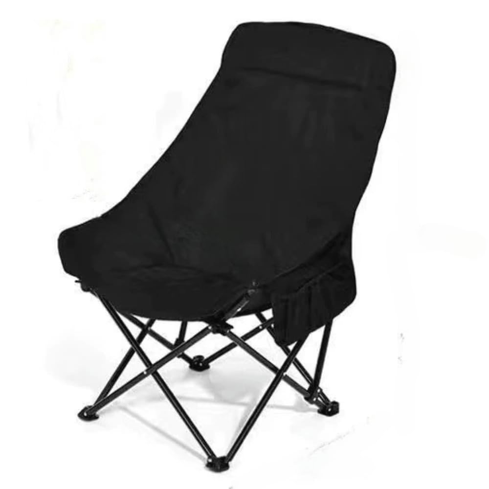 

[Load Capacity 150kg OpensCloses in 1 Second No Assembly Required] Foldable High Back Camp Chair, Compact Storage, Pillow Included Outdoor,