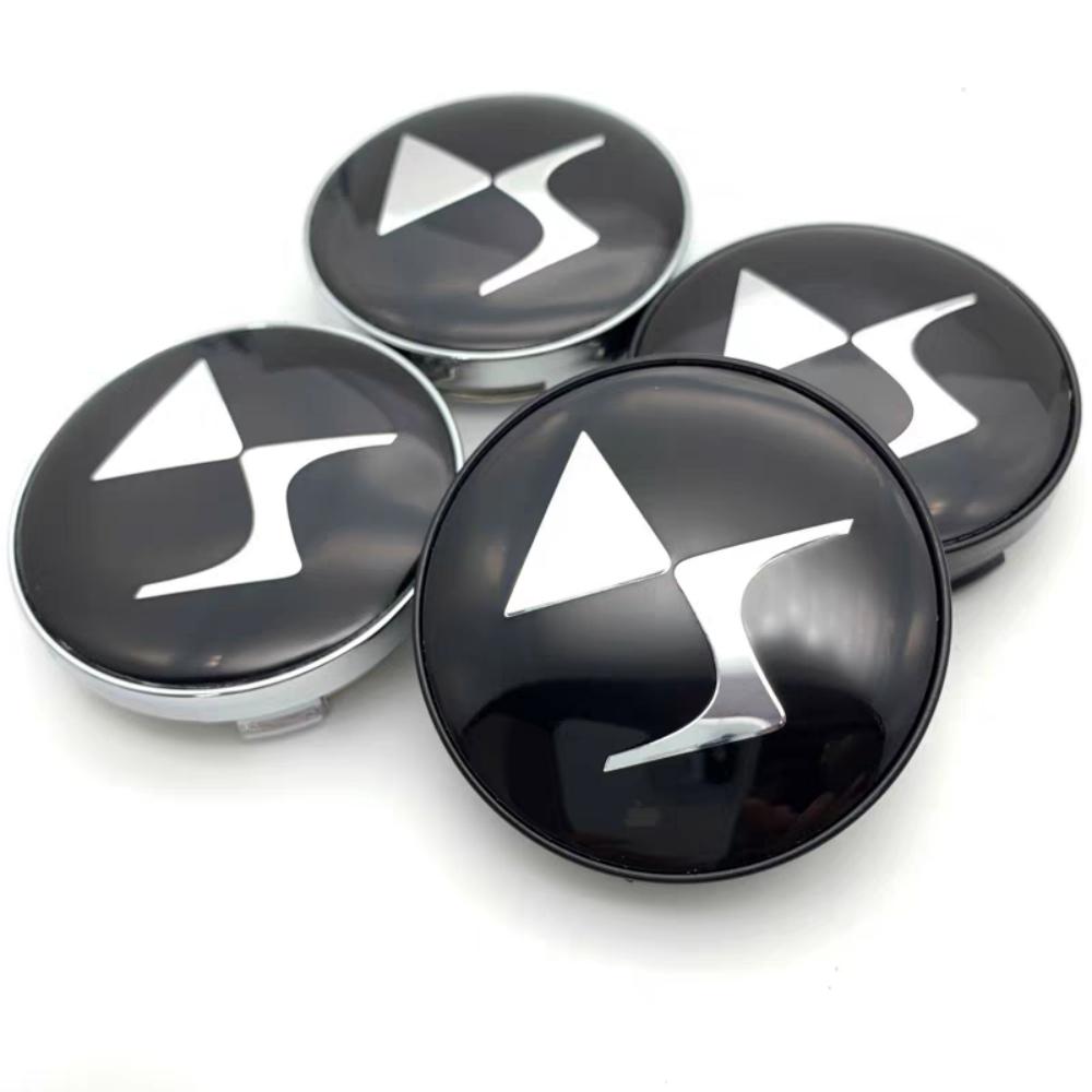 4 SZT./partia 60MM DS Koło Samochodowe Dekielki Piasty Centralnej dla DS DS3 DS5 DS6 Deesse logo PSA Stylowe Odporne na Zużycie Zamienne Osłony Przeciwpyłowe