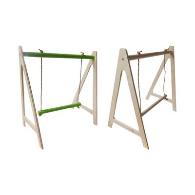 Bird Parrot Hammock Perch Rest and Play Parrot Play Stand Wooden Parrot Chewing Toy for Budgies Cockatoo Conure Parakeet