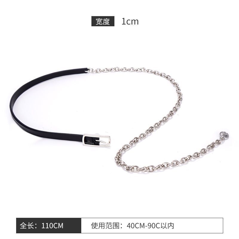 

Classy Womens Metal Waist Chain Featuring Black Color Ideal For Summer Dresses Styles And Silver Belt Chain