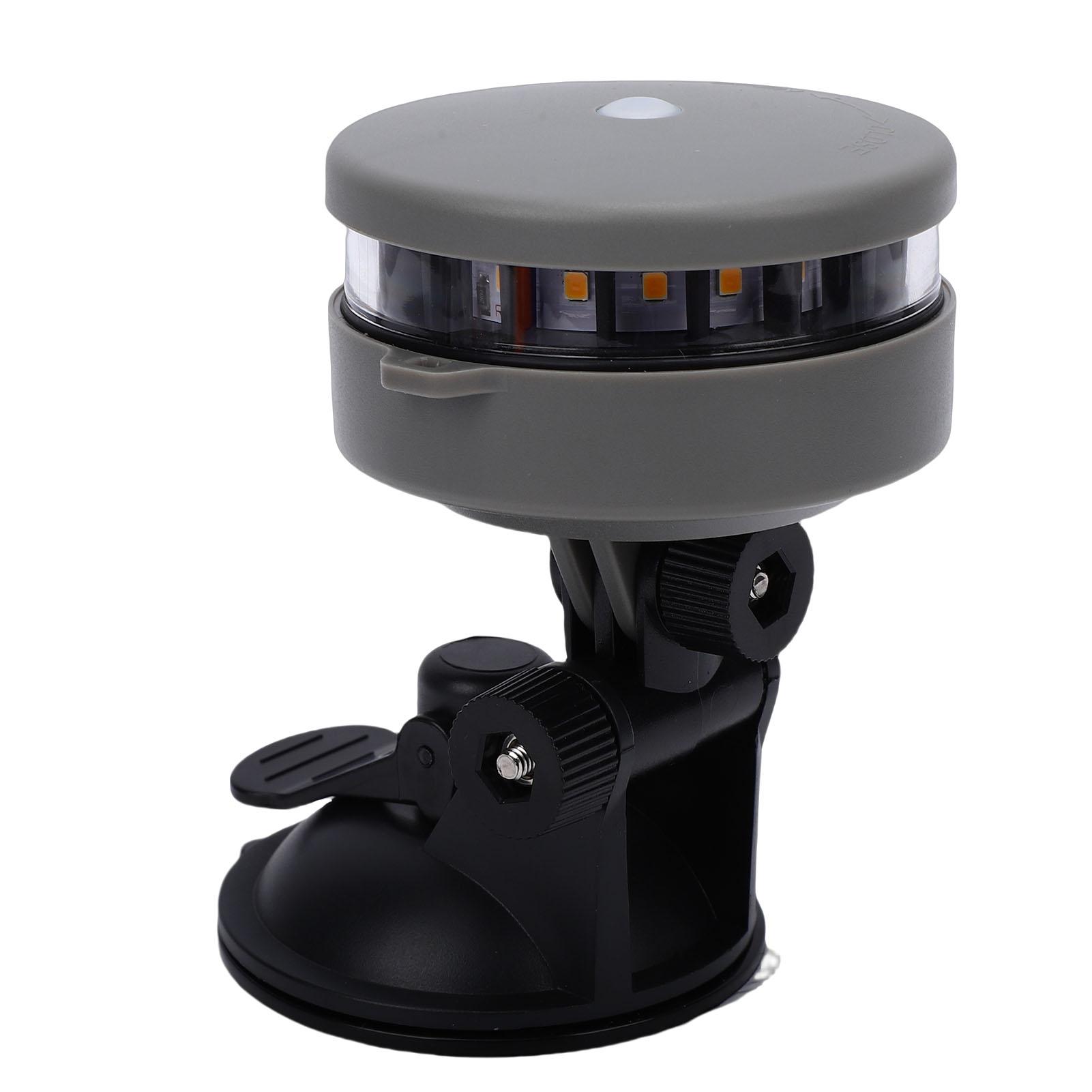 

Boat Navigation Light 55LM 2NM Visibility Warm White IP67 Battery Powered LED Anchor Light with Suction Cup Base