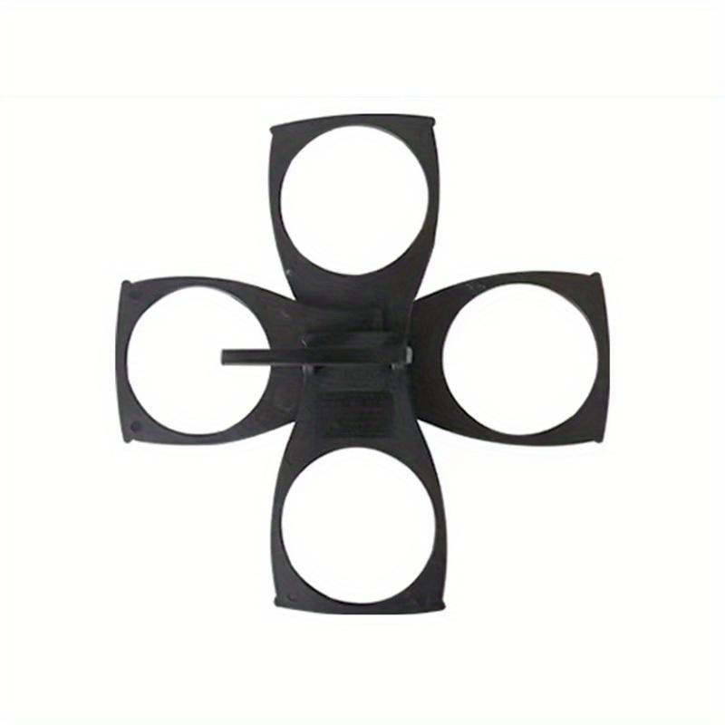 Compact and durable beverage tray - foldable, reusable coffee, soda, and beer beverage rack чёрный
