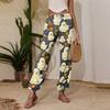 Damen Casual Mode Halloween Print Freizeithose Jogginghose Lange Hose Kordelzug Elastischer Bund Bündchenhose