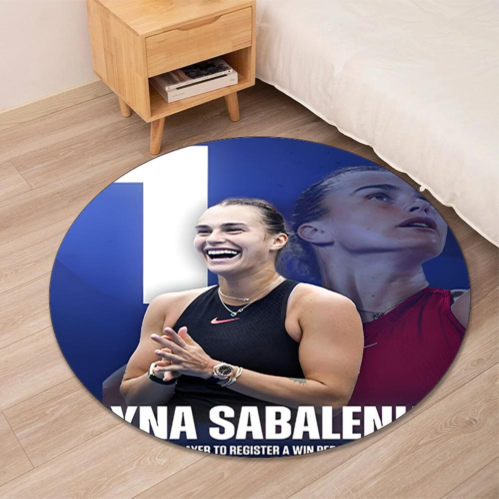 Sabalenka Printed Round Rug Carpet Chair Rug Area Rug Entryway Doormats,for Office Chair Living Room Bedroom Kitchen Room.