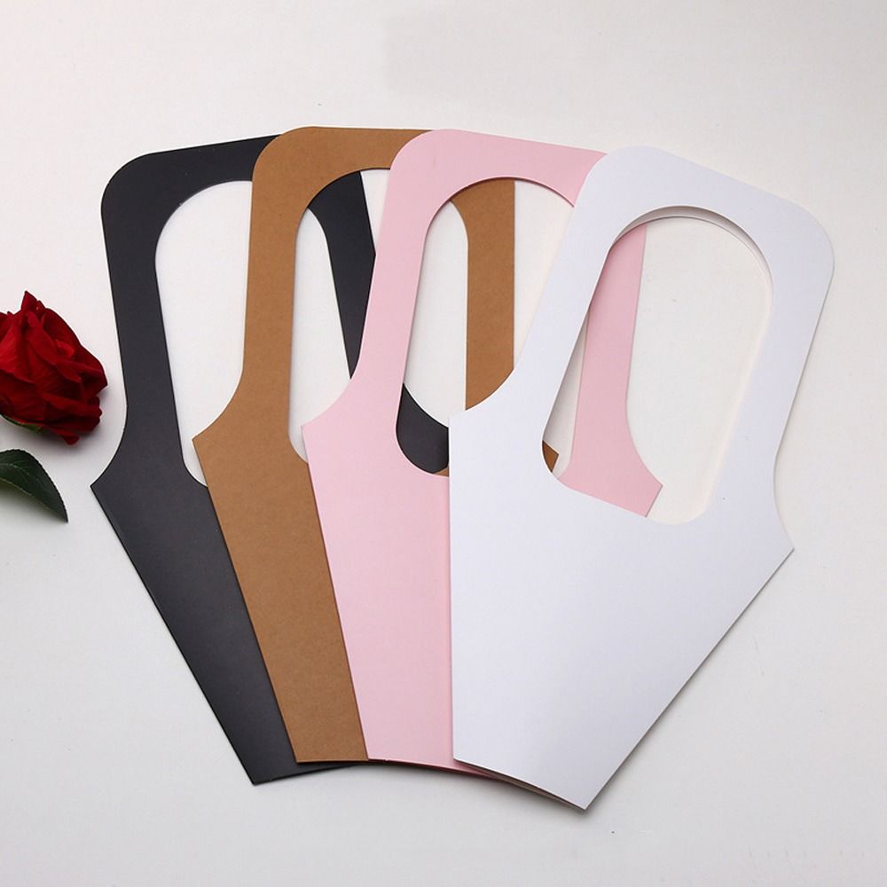 10pcs Romantic Flower Packaging Boxes Paper Bouquet Packaging Box Rose Gift Bag Teacher's Day