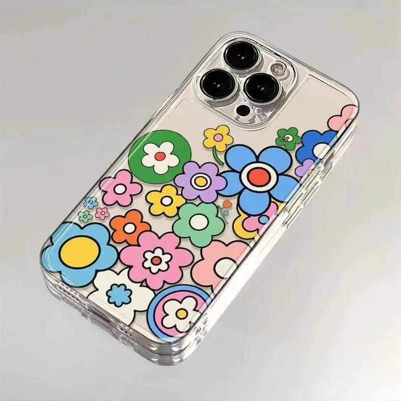 Ins cartoon flower iPhone 17Promax mobile phone case personality application Apple 16promax space case 15
