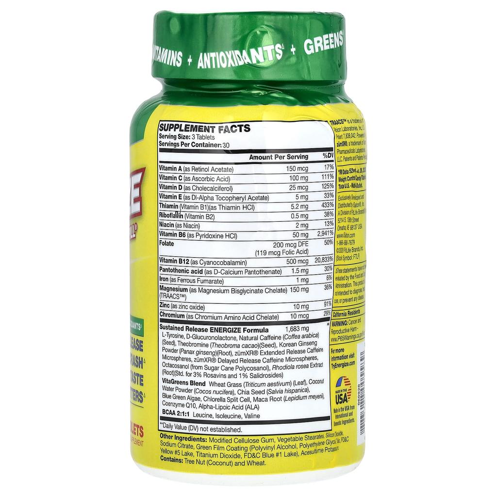 Energize, All Day Energy Pills, 90 Tablets