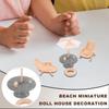 Akcesoria Plażowe do Domku dla Lalek Miniaturowe Dekoracje Kreatywny Parasol Plażowy Krzesło Akcesoria do Domku dla Lalek Piękne Biurko