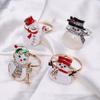 Hot Christmas Thanksgiving Ceremony Sense Napkin Ring Bell Elk Napkin Buckle Napkin Ring Decoration