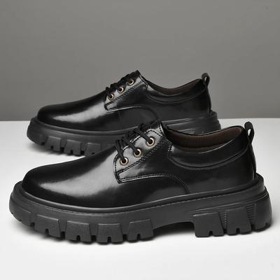 Scarpe Uomo Moda Casual in Pelle per Lavoro Stile Oxford Suola Spessa Designer Scarpe Alta Qualità Comode per Camminare