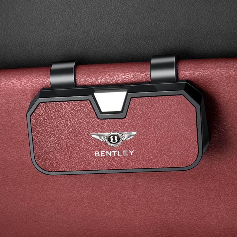 Sun Visor Glasses Clip Anti-Scratch Eyeglasses Holder for Interior For Bentley Continental GT MULLINERBentaygaFlyingHurtlingSpur