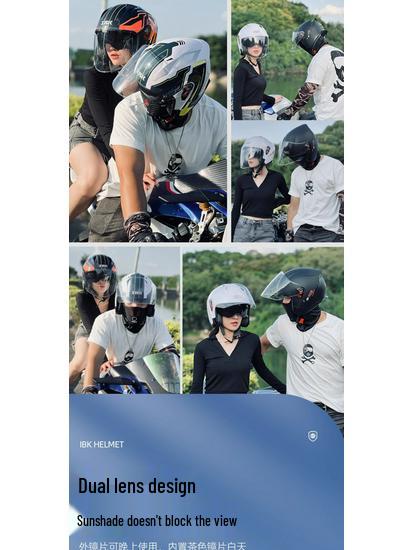 Three-Quarter Motorcycle Safety Helmet for Men & Women - Ideal for Cruising & Scooter Riding