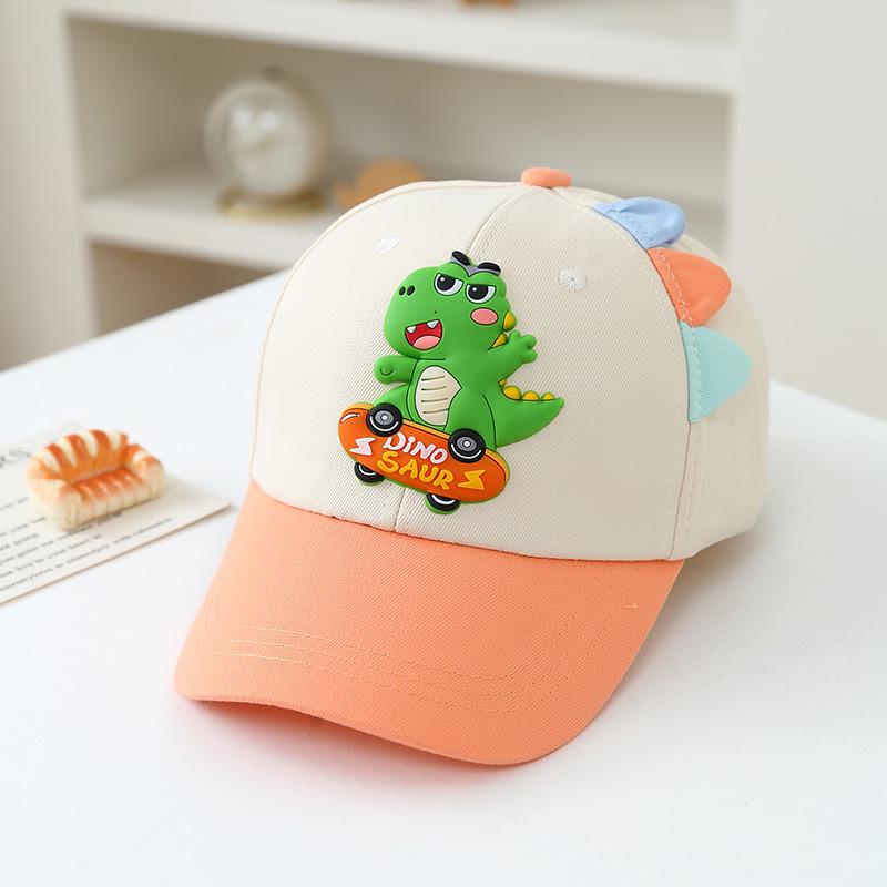 

Children s Dino Cartoon Baseball Cap - Cute Duckbill Hat for Boys & Girls, Spring Sun Protection for Outdoor Play 52cm/3-6 Years бежевий