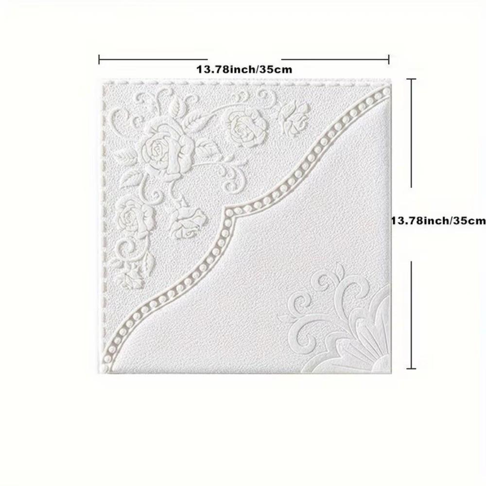 4Pcs Safe 35*35cm 3D Wall Stickers Moisture-proof Waterproof Background Decoration Self-adhesive Ceiling Stickers Home Decor