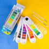 12/18/24/36 Color Solid Watercolor Pigment Fan Type Rotatable Beginner Art Solid Powder Pigment