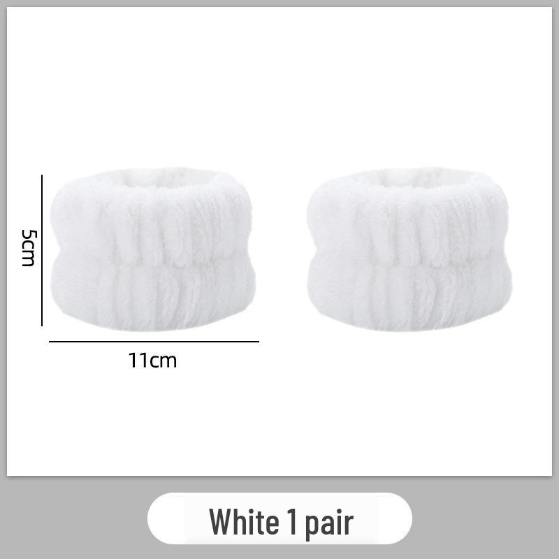 2024 Women's Absorbent Face Washing Set: Anti-Wet Hair & Wrist Headbands