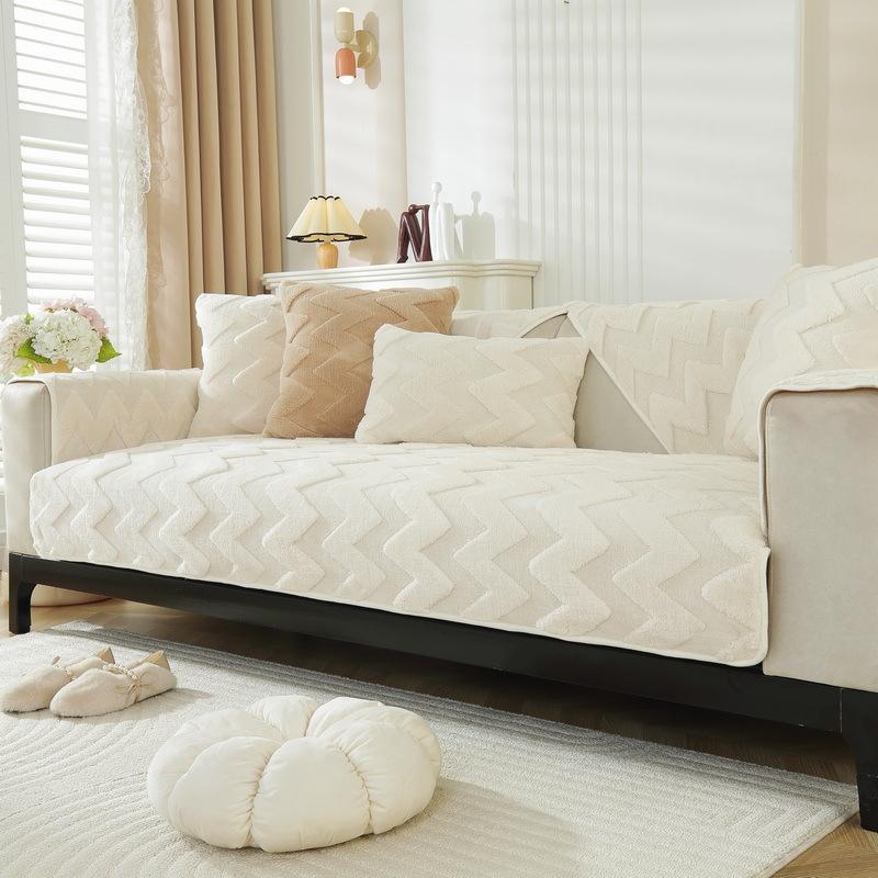 

Plush Sofa Cushion Winter New Non-Slip Seat Cushion Light Luxury Leather Sofa Special Cover Cover Cloth Towel 70*70cm