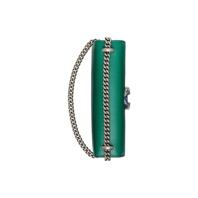 Gucci Dionysus Tiger Head Buckle Chain Leather Shoulder Bag Women Shoulder Bag Green 499623-0JNAN-3175