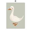 Nordic Retro Poster And Prints Wall Pictures Baby Kids Room Decor Cartoon Rabbit Fox Mouse Goose Duck Wall Art Canvas Painting