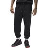 Flight Fleet Solid Logo Print Drawstring Cuffed Casual Pants Men Bottoms Black FV7251-010
