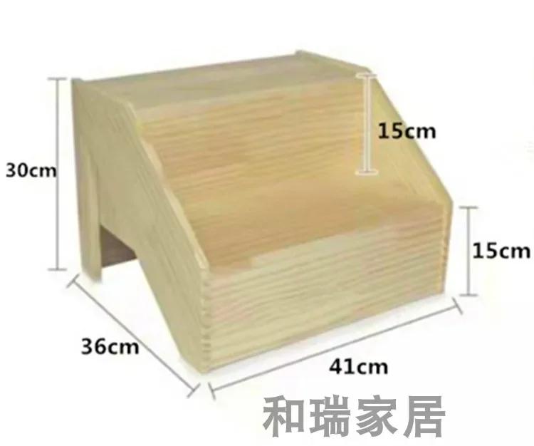 

Solid Wood Pet Steps for Dogs/Cats Non-Slip Ramp for Bed and Couch Small Animal Staircase Safe Climbing Ladder for Elderly Pet
