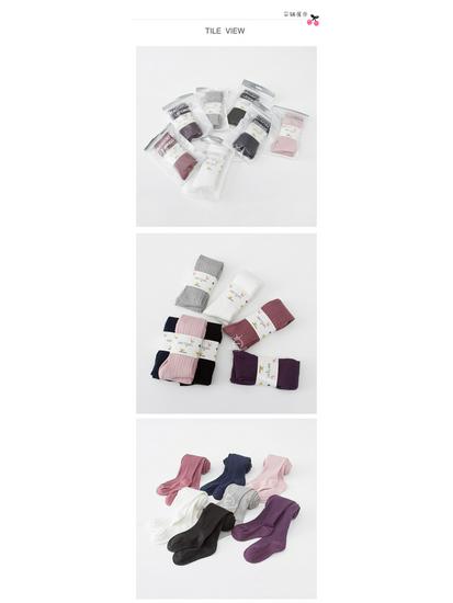 Autumn Cotton Baby Girls' Solid Color Tights and Leggings