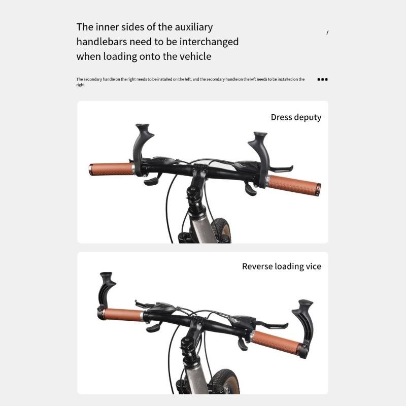 Light Weight Nonslip Bike Handle Extenders Mountain Bike Deputy Handle Replacement Plastic Handle Bar Ends Grip