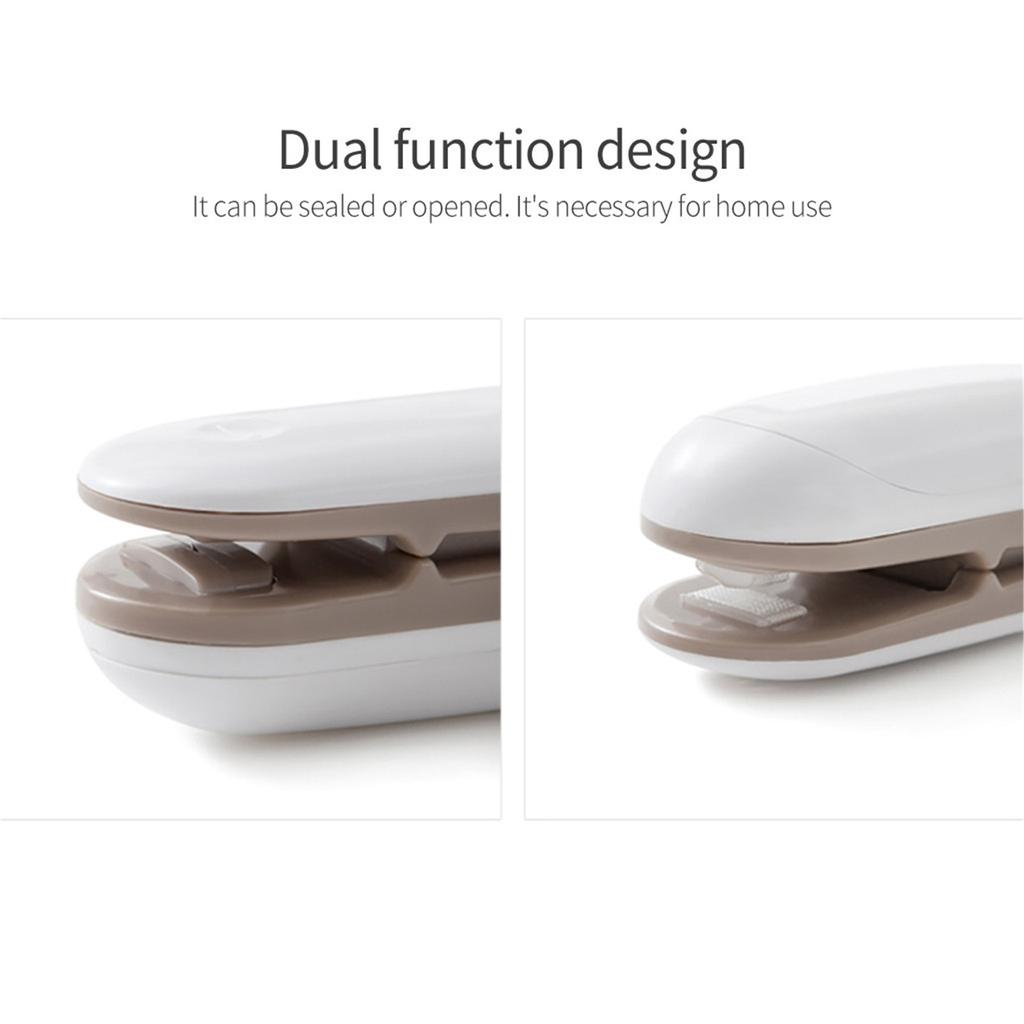  Selador de embalagens de alimentos a vácuo Máquina elétrica portátil Ferramenta de armazenamento portátil 2PC