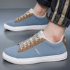Summer New Low-top Board Shoes Men's Casual Flat Bottom Wear-resistant Trend Versatile Sports Little White Shoes Lace-up Korean Version Men's Shoes
