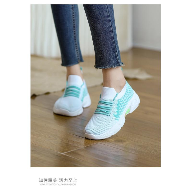 Women's Thick Soled Casual Color Blocked Breathable Sports Shoes Women's Shoes