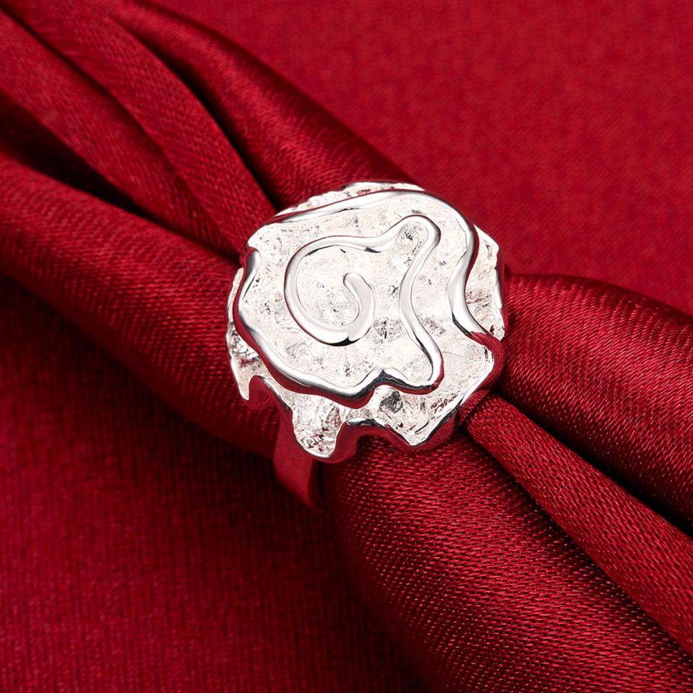 Flower Shape Coppery Finger Rings Copper Plated Jewelry For Women Wedding Party Fashion High Quality Rose Design R005