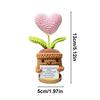 Knitted Wool Heart Potted Plant Handmade Simulation Flower Study Desktop Decorations Living Room Decorations