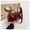 High-quality PU Zipper Crossbody Bag with Solid Color Fashionable Satchels Soft Versatile Shoulder Bag Feminine