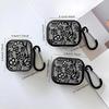 Earphone Cases Cover Case For Airpods 2 4 3 1 Pro2 Pro3 Pro Black Fashion Cool Lace