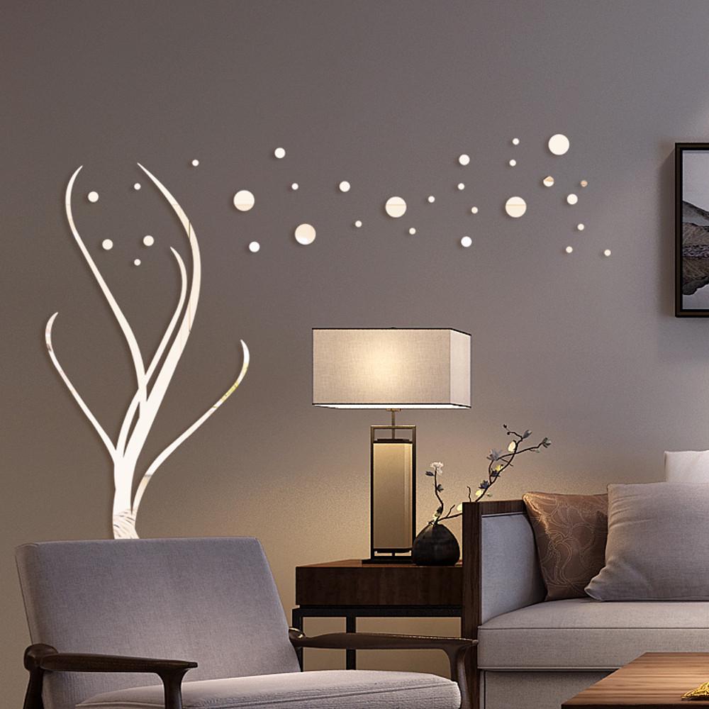 Buy 3D DIY Flower Shape Acrylic Wall Sticker Modern Home Decoration at